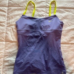 Nike Lavender and Neon Yellow Tank Top
